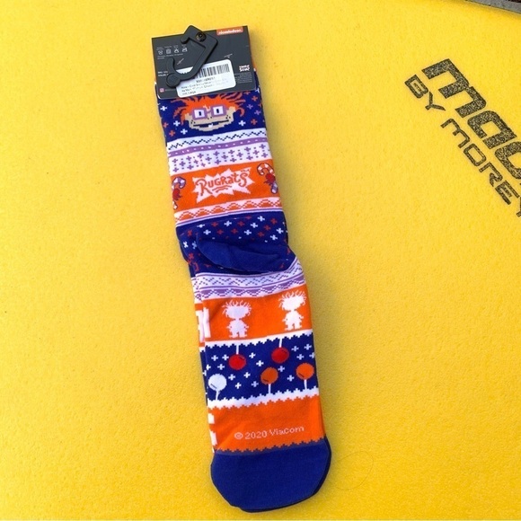 Odd Sox Nickelodeon Rugrats Chuckie Mens Knits Size 8-12 Crew Socks 1 Pair NEW - Picture 5 of 5